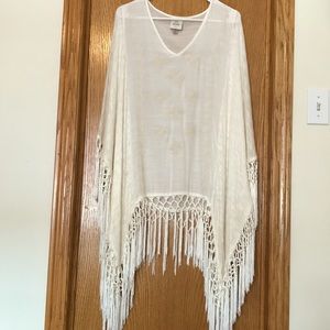 Knox Rose fringe coverup in cream